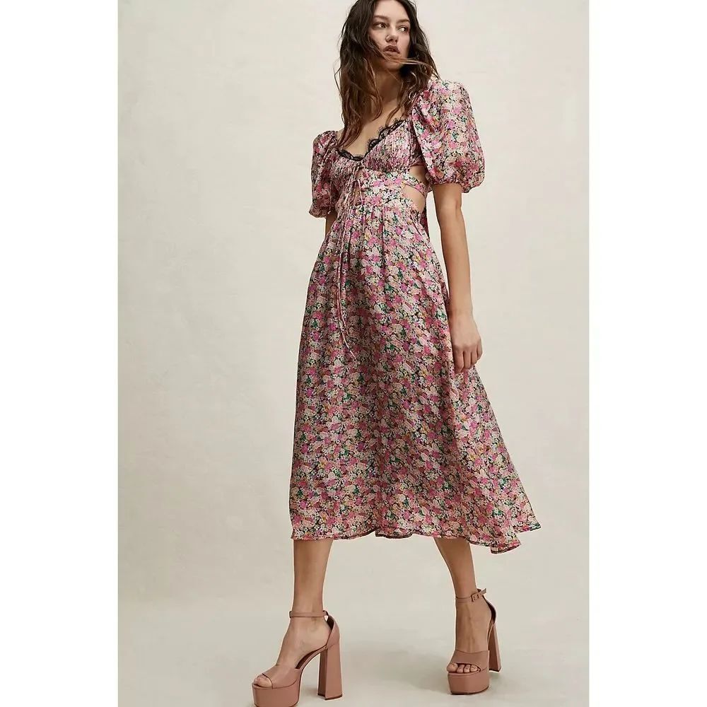 Free People For Love & Lemons Isadora Midi Dress